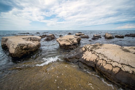 the cloud day on the Adriatic coast