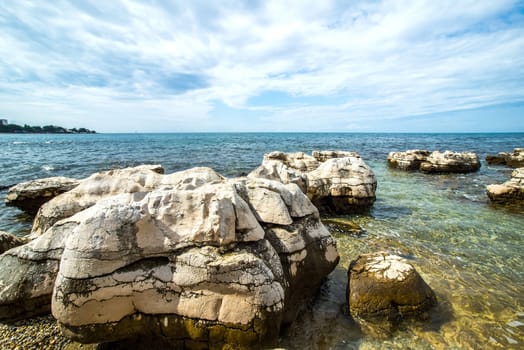 the sunny day on the Adriatic coast