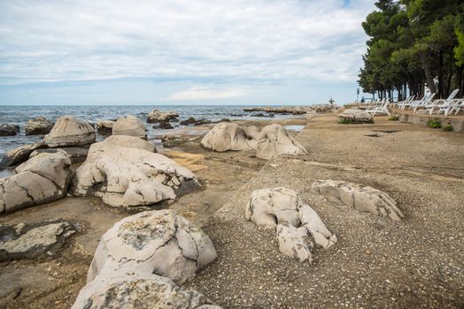 the cloud day on the Adriatic coast