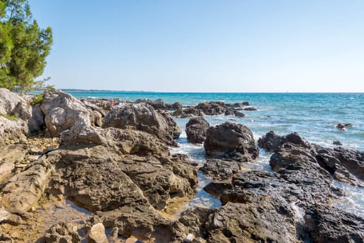 the sunny day on the Adriatic coast