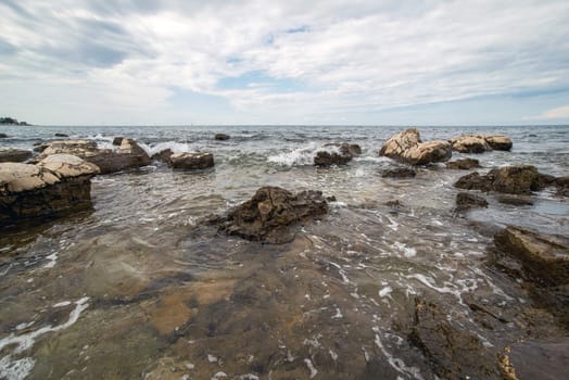 the cloudly  day on the Adriatic coast