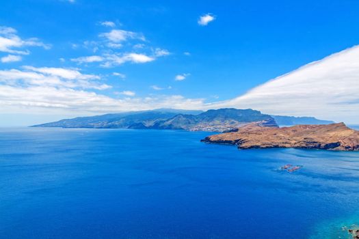 View from Ponta do Furado - Cais di Sardinha, Baia d'Abra - hiking trail at the most easterly point of Madeira - Ponta de Sao Lourenco