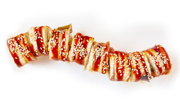 Japanese food restaurant - sushi rolls. Shallow dof