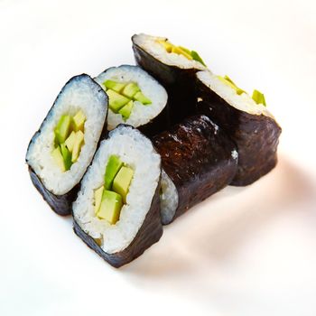 Japanese food restaurant - sushi rolls. Shallow dof
