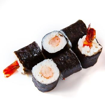 Japanese food restaurant - sushi rolls. Shallow dof