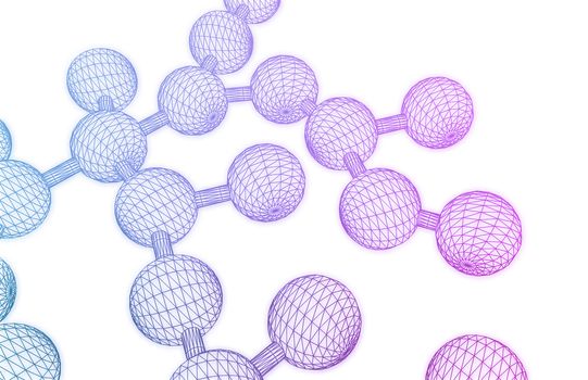 Molecule Structure in 3D as a Presentation Background