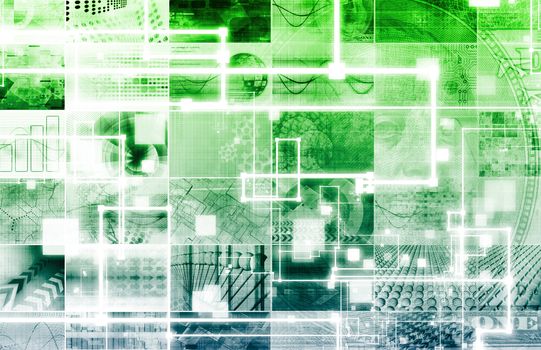 Colorful Squares Background with a Edit Blocks