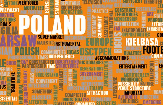 Poland as a Country Abstract Art Concept