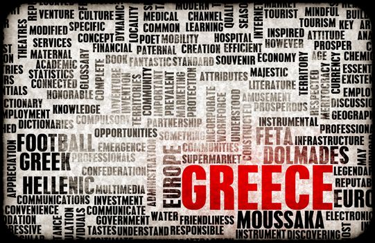 Greece as a Country Abstract Art Concept