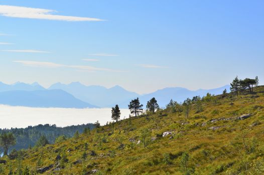 Beautiful countryside from Norway's west coast.