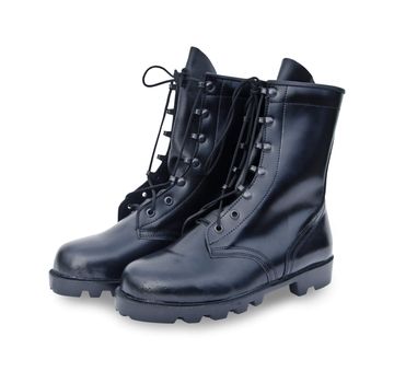 The New Black Leather Army Boots