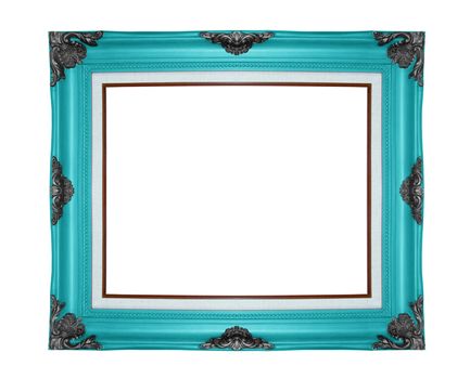 Classic wooden frame isolated on white background, clipping path.