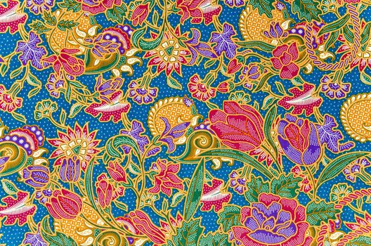 Traditional batik sarong pattern background