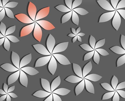 colorful flowers background pattern vintage style