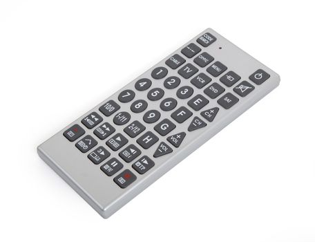 Old remote control tv, isolated on white background