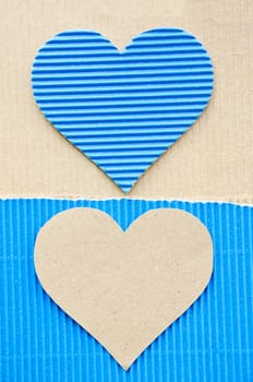 heart blue corrugated