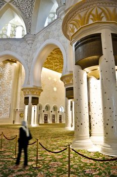 Sheikh Zayed Grand Mosque in Abu Dhabi UAE