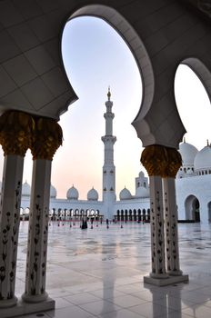 Sheikh Zayed Grand Mosque in Abu Dhabi UAE