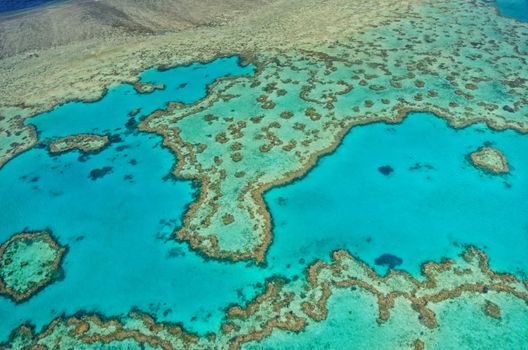 Great Barrier Reef - Aerial View - Whitsundays, Queensland, Australia