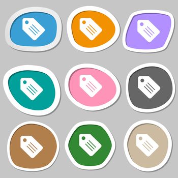 Special offer label icon symbols. Multicolored paper stickers. illustration