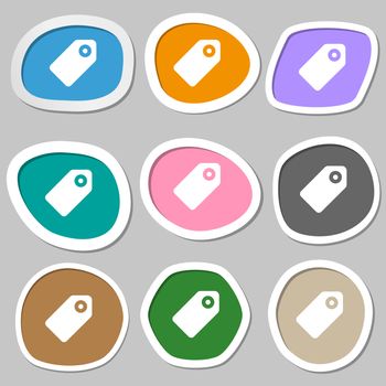 Special offer label icon symbols. Multicolored paper stickers. illustration