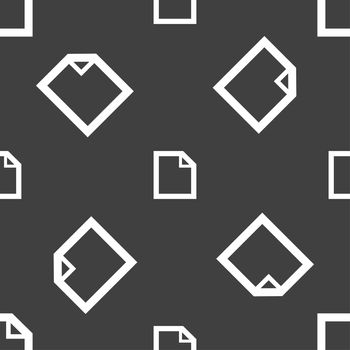 Edit document sign icon. content button. Seamless pattern on a gray background. illustration