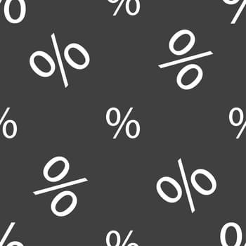 Discount percent sign icon. Modern interface website buttons. Seamless pattern on a gray background. illustration
