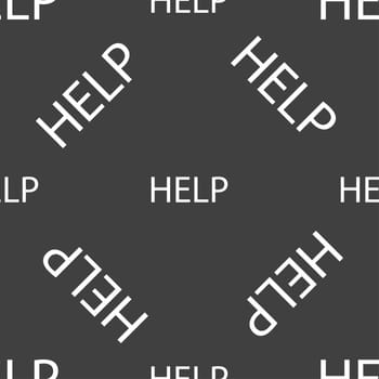 Help point sign icon. Question symbol. Seamless pattern on a gray background. illustration