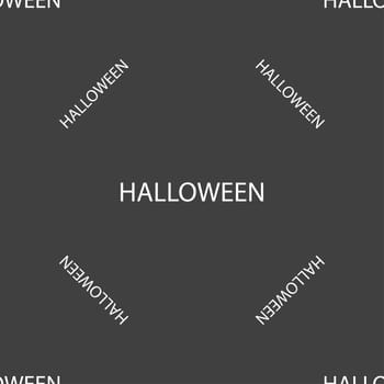 Halloween sign icon. Halloween-party symbol. Seamless pattern on a gray background. illustration