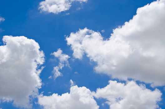 blue sky with cloud closeup
