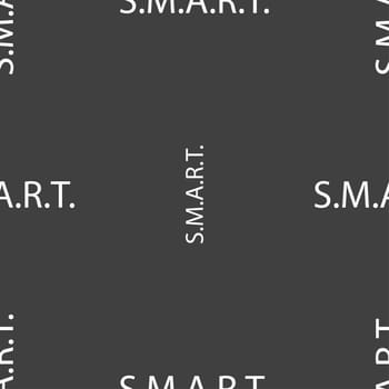 Smart sign icon. Press button. Seamless pattern on a gray background. illustration