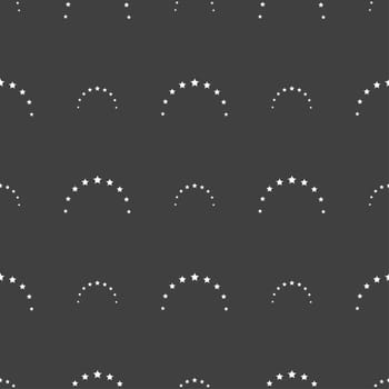 Star sign icon. Favorite button. Navigation symbol. Seamless pattern on a gray background. illustration