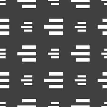 Right-aligned icon sign. Seamless pattern on a gray background. illustration