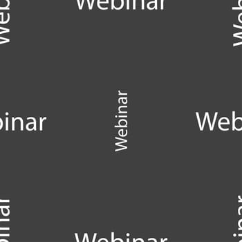 Webinar web camera sign icon. Online Web-study symbol. Seamless pattern on a gray background. illustration