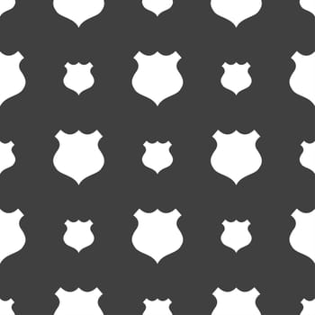 number five icon sign. Seamless pattern on a gray background. illustration