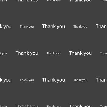 Thank you sign icon. Gratitude symbol. Seamless pattern on a gray background. illustration