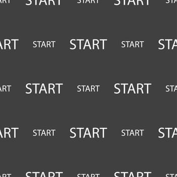 Start engine sign icon. Seamless pattern on a gray background. illustration