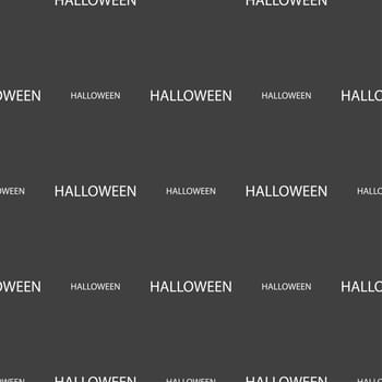 Halloween sign icon. Halloween-party symbol. Seamless pattern on a gray background. illustration