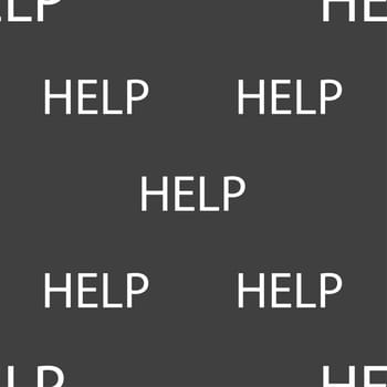 Help point sign icon. Question symbol. Seamless pattern on a gray background. illustration