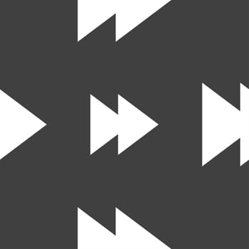 multimedia sign icon. Player navigation symbol. Seamless pattern on a gray background. illustration