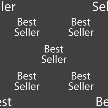 Best seller sign icon. Best seller award symbol. Seamless pattern on a gray background. illustration