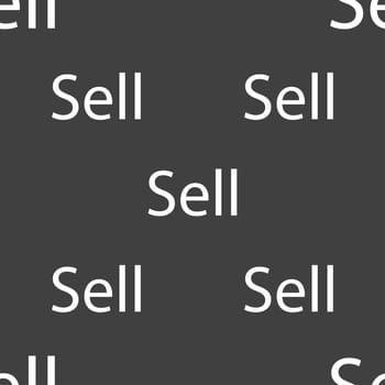 Sell sign icon. Contributor earnings button. Seamless pattern on a gray background. illustration