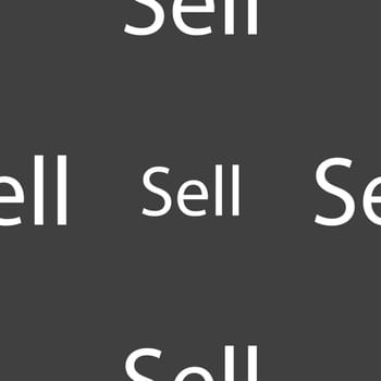 Sell sign icon. Contributor earnings button. Seamless pattern on a gray background. illustration