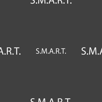 Smart sign icon. Press button. Seamless pattern on a gray background. illustration