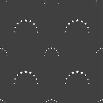 Star sign icon. Favorite button. Navigation symbol. Seamless pattern on a gray background. illustration