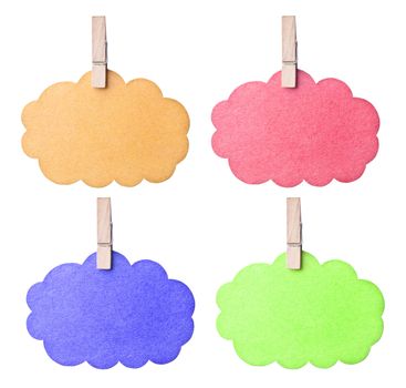 many color of tag isolated on white background, clipping path