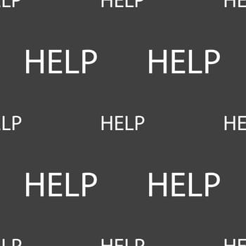 Help point sign icon. Question symbol. Seamless pattern on a gray background. illustration