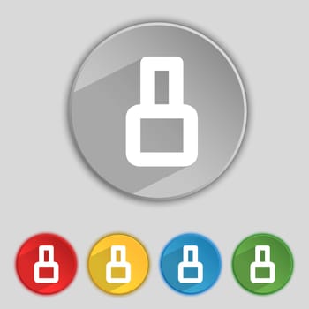 number Eight icon sign. Set of coloured buttons. illustration