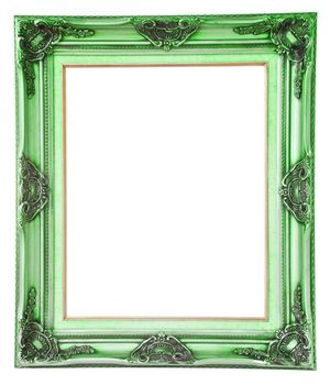 antique frame isolated on white background, clipping path