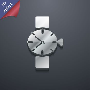 Wrist Watch icon symbol. 3D style. Trendy, modern design with space for your text illustration. Rastrized copy